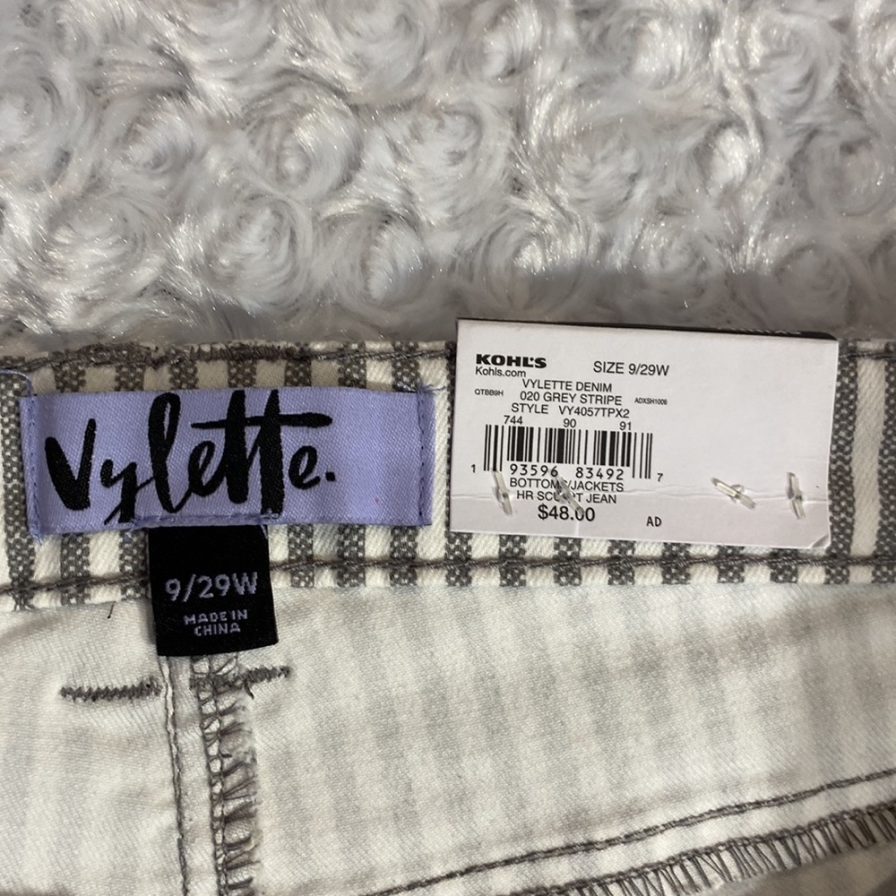 Vylette grey striped denim jeans size 9/29 NWT!! - Picture 4 of 10